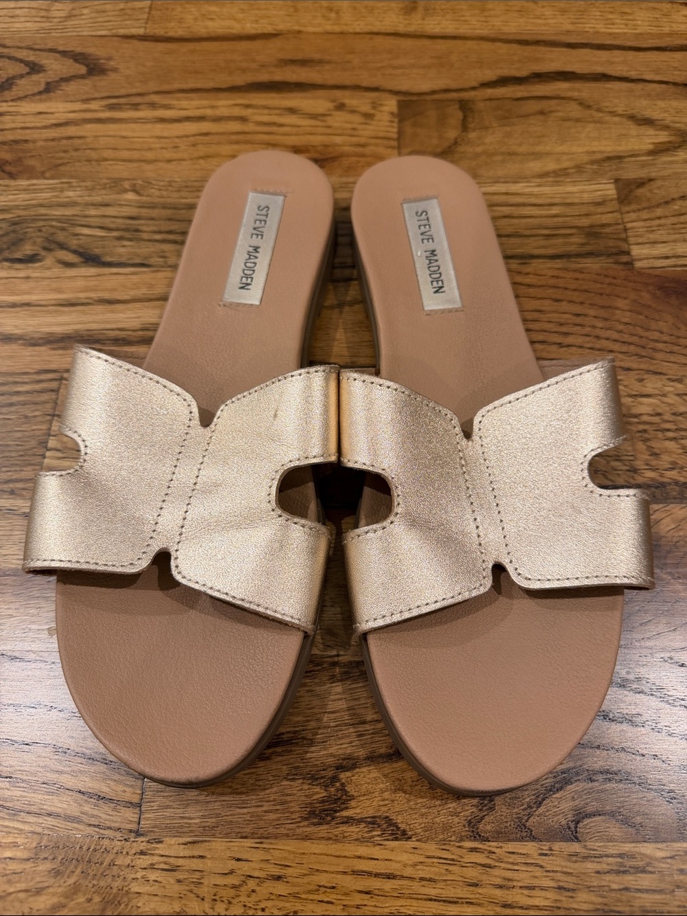 Steve Madden Rose Gold Slide Sandals